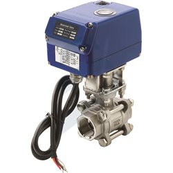 Motorized ball valve 12VDC 40Nm SS316 1''