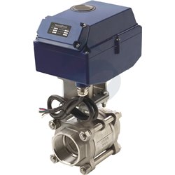 Motorized ball valve 24VDC 220Nm SS316 2''