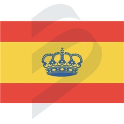 SPAIN FLAG WITH CROWN