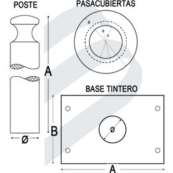 KIT POSTE ARRASTRE SKI Ø38MM