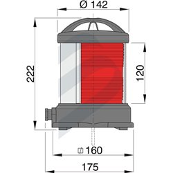 Portside light red-base mounting