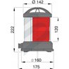 Portside light red-base mounting