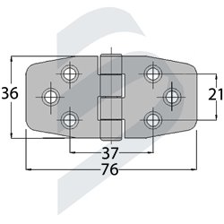 COVERED CLASSIC SYMMETRIC HINGE