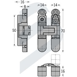 BISAGRA INVISIBLE 70