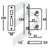 CERRADURA DE EMBUTIR CON CERROJO
