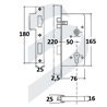 MORTISE LOCK WITH STRIKING PLATE