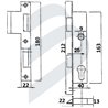 MORTISE LOCK WITH STRIKING PLATE