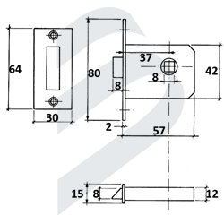 MORTISE LOCK WITH STRIKING PLATE