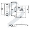 MORTISE LOCK WITH STRIKING PLATE