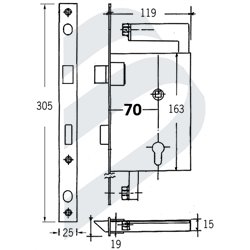 CERRADURA DE EMBUTIR PUERTAS A-60/A-0