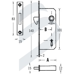 MORTISE LOCK WITH STRIKING PLATE