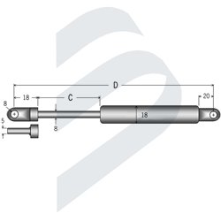 GAS STRUT 8-18