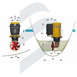 VETUS BOW THRUSTER 75 KGF, 24 VOLT