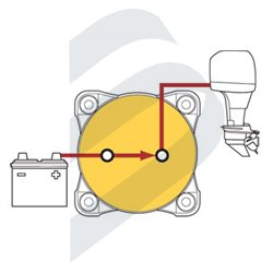 MINI BATTERY SWITCH SINGLE CIRCUIT - KNOB