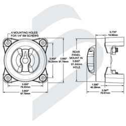 E-SERIES BATTERY SELECTOR SWITCH 4 POSITION