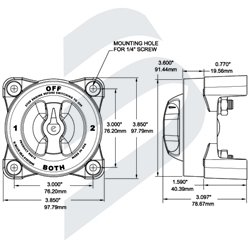 HD-SERIES SELECTOR BATTERY SWITCH 4 POSITION