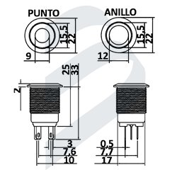 PUSH AND MOMENTARY PUSH BUTTON PV4