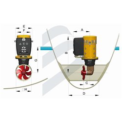 Bow thruster 220kgf 24V D300mm