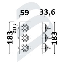 BPLUS SPOT THREE SQUARE