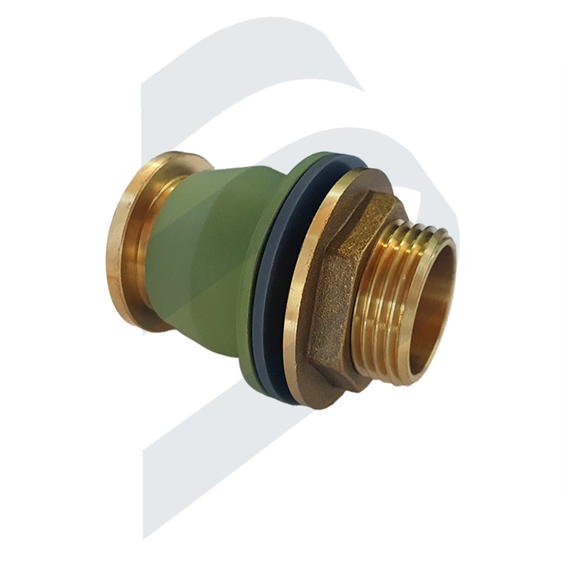 QUICK COUPLING TANK FITTING BRASS-VITON