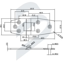 LONG-WING HINGE