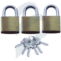 MARINE PADLOCK SET OF 3 - 50MM