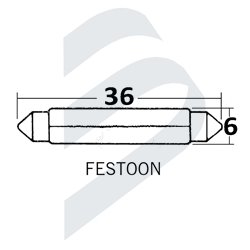 LAMPARA FESTOON 6X36