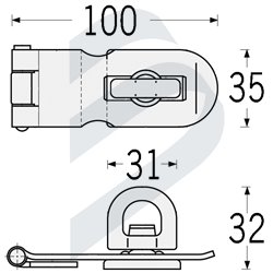 ALDABILLA CON GIRATORIO HEAVY DUTY