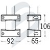 BULKHEAD MOUNTING FOR Ø38 ANDRATX POLES