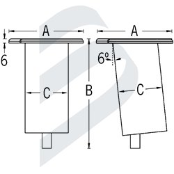 RECESSED BASES FOR ANDRATX POLES