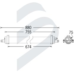 LUMINARIAS DE TUBO TRI-PROOF 755MM