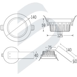 DOWNLIGHTS RLDL 15W