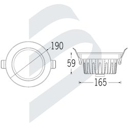 DOWNLIGHTS RLDL DIMABLE 21W