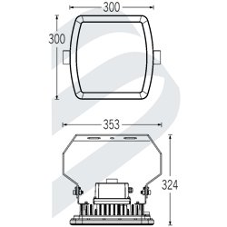 PROYECTOR MARINO EX-FLEX 80W