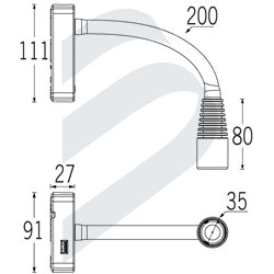 LUZ DE PARED DIMABLE DLRL-AC