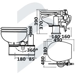 Y4 RHEINSTROM MANUAL TOILET