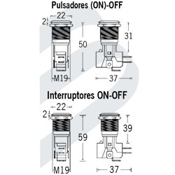 INTERRUPTORES Y PULSADORES 20A