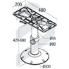 PATA DE MESA TELESCOPICA FIJA