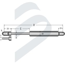 GAS STRUT 8-18