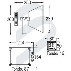 HORN WITH MEGAPHONE EW2-M