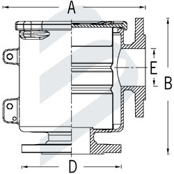 FLANGED WATER STRAINER 90º - BRONZE