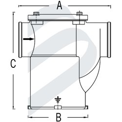 STRAIGHT WATER STRAINER - 316SS