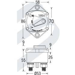 SWITCHABLE CIRCUIT BREAKER - PANEL MOUNT