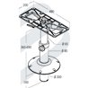 PATA DE MESA TELESCOPICA EMBUTIDA