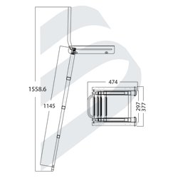 UNDER SWIM PLATFORM TELESCOPIC LADDER