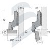 BISAGRA DE CAZOLETA  INOX 180-INSET