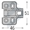 BASE BISAGRA CAZOLETA 180