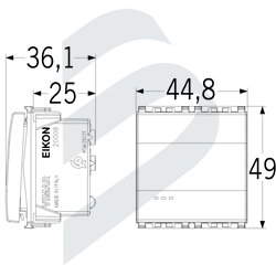 SERIE EIKON EXE - PULSADOR UNIPOLAR 2M