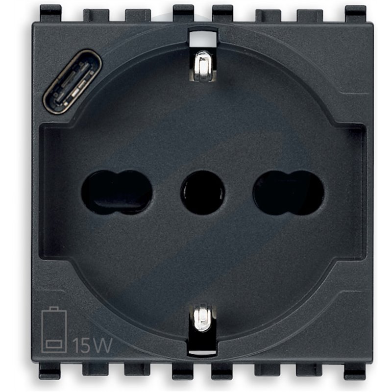 TOMA SICURY 2P+T CON USB-C
