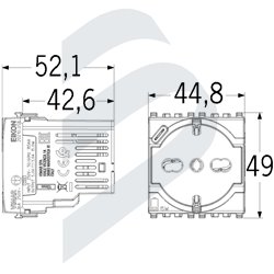TOMA SICURY 2P+T CON USB-C